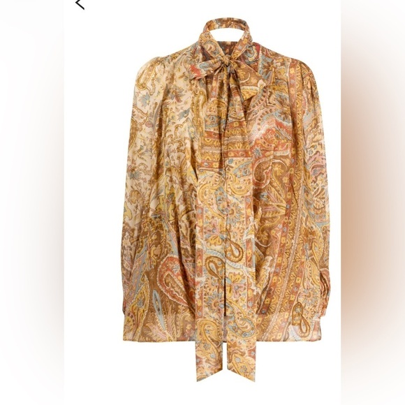Zimmermann Multicolor Paisley Blouse - Picture 1 of 10